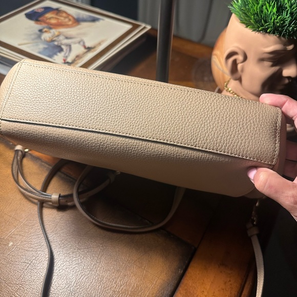 Coach Prairie Pebbled Leather Satchel Crossbody Camel Light Tan - Picture 7 of 7